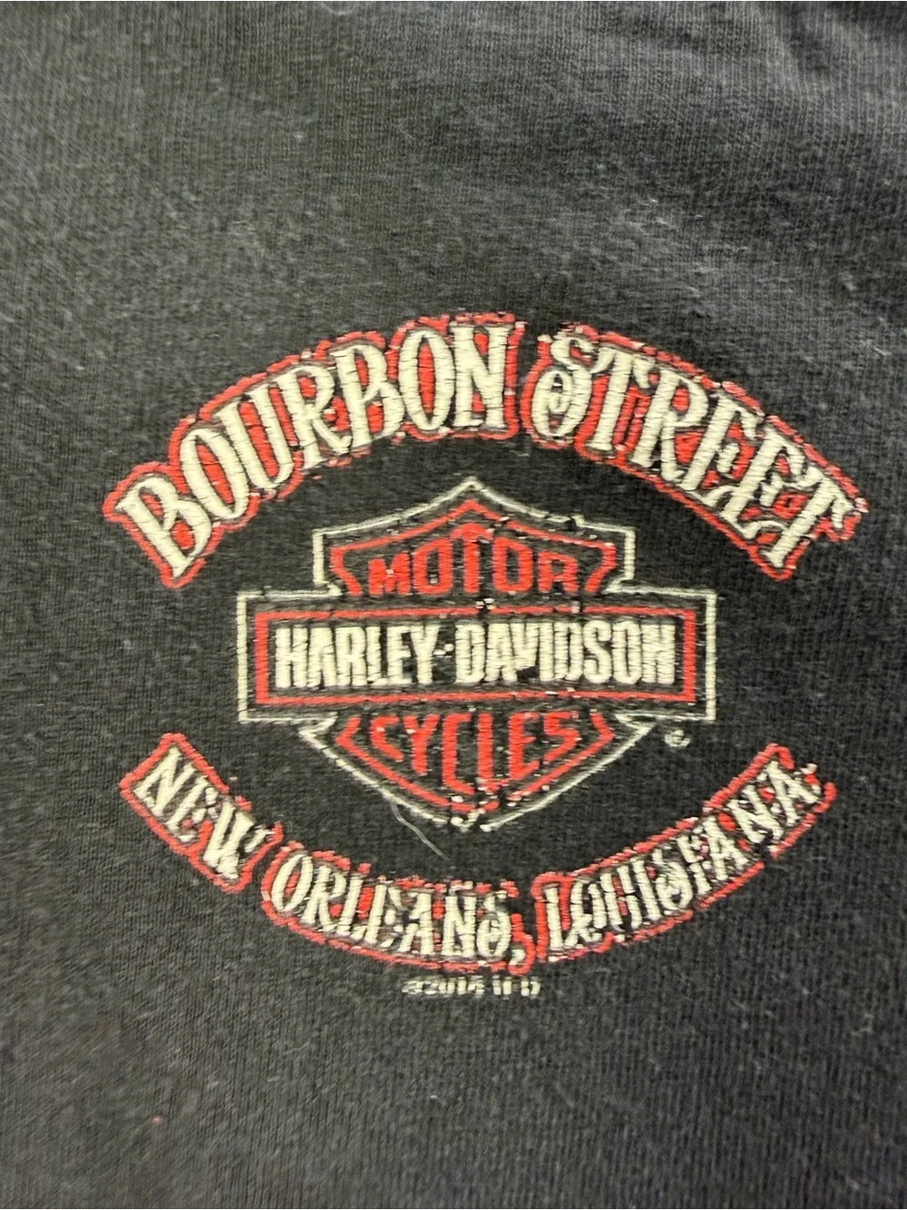 Bourbon Street Harley-Davidson Black Short-Sleeve Logo Tee